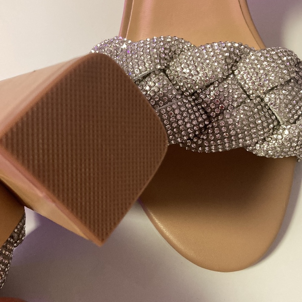 Steve Madden Rhinestone Braided Block Sandals - Picture 9 of 15